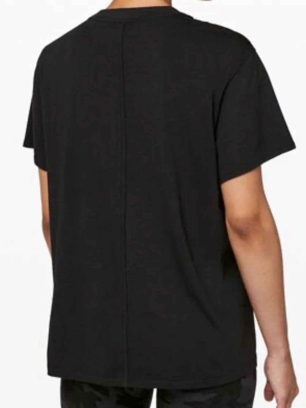 Lululemon All Yours Tee *Vitasea Black Size 14 DAMAGED